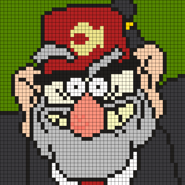 Персонажи Гравити Фолз по клеточкам