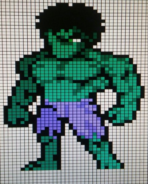 Халк пиксель арт