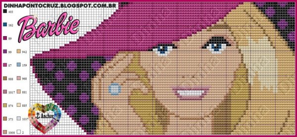 Барби вышивка схема