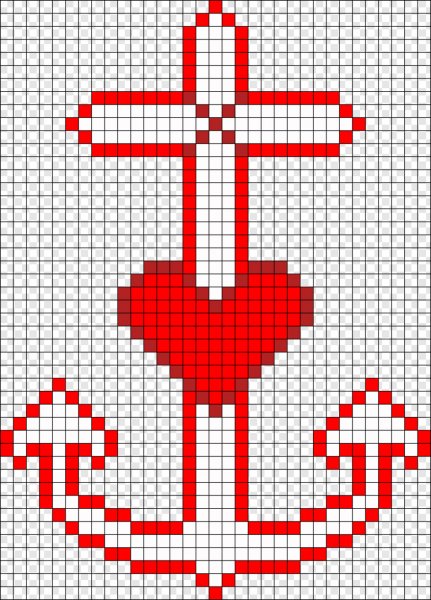 Крест в тетради в клетку