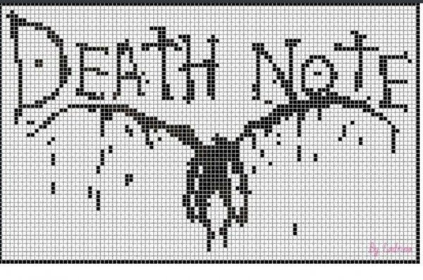 Схема вышивки тетрадь смерти