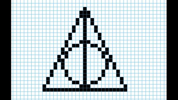 Рисование по клеточкам Гарри Поттер