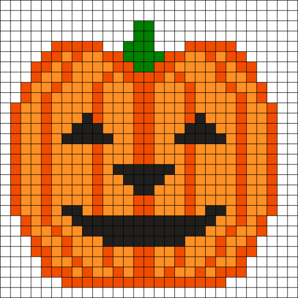 Тыква по клеточкам в тетради