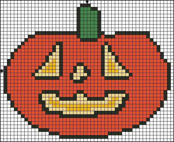 Рисование по клеточкам Хэллоуин