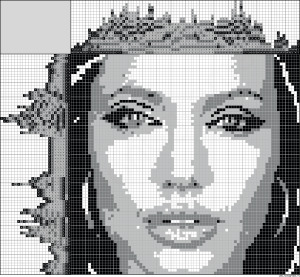 Виктор Цой пиксель арт