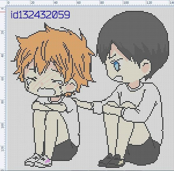 Схемы для вышивания крестиком аниме