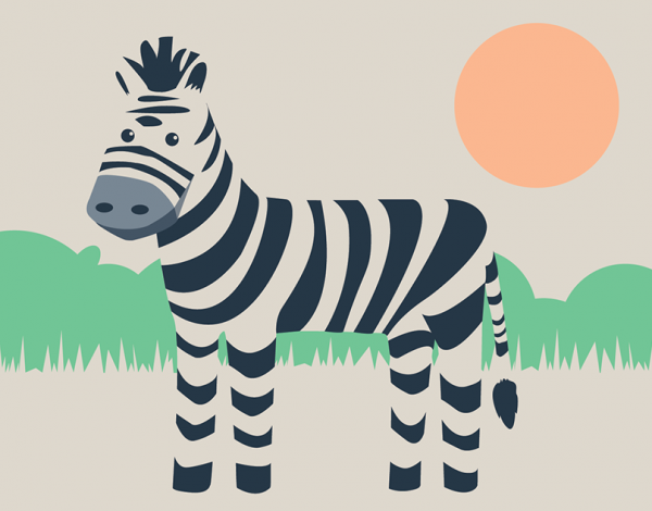 Иллюстрация Зебра для ДОУ