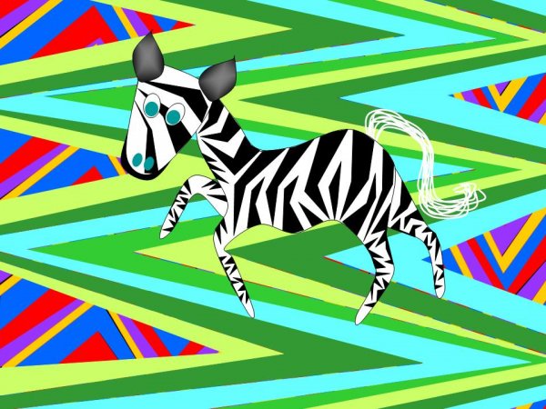 Зебра в клеточку