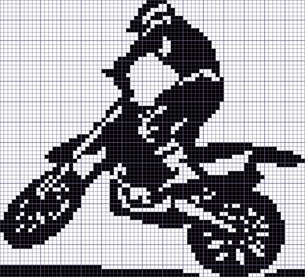 Схема вышивка крестом мото