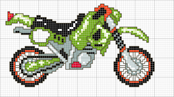 Вышивка крестом мотоцикл схема