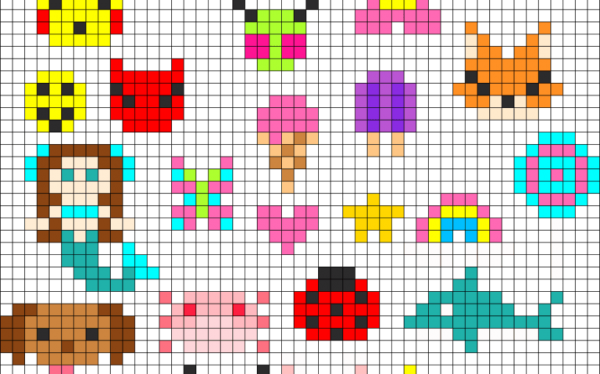 Рисование по клеточкам маленькие и легкие