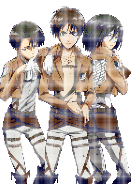 Вышивка Леви атака титанов