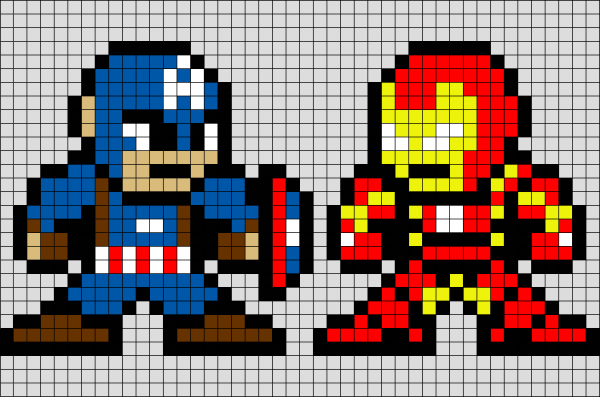 Супер герой пиксельный