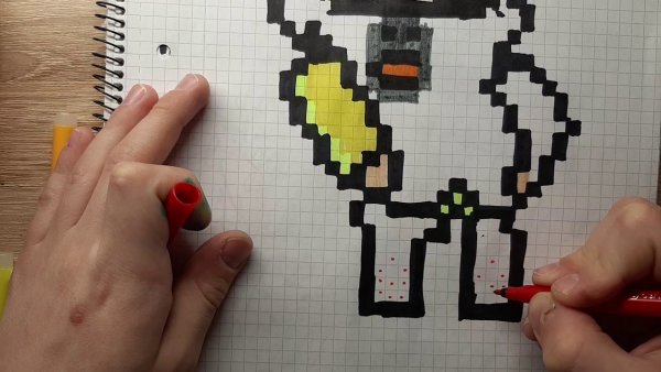 Рисование по клеточкам Леоны