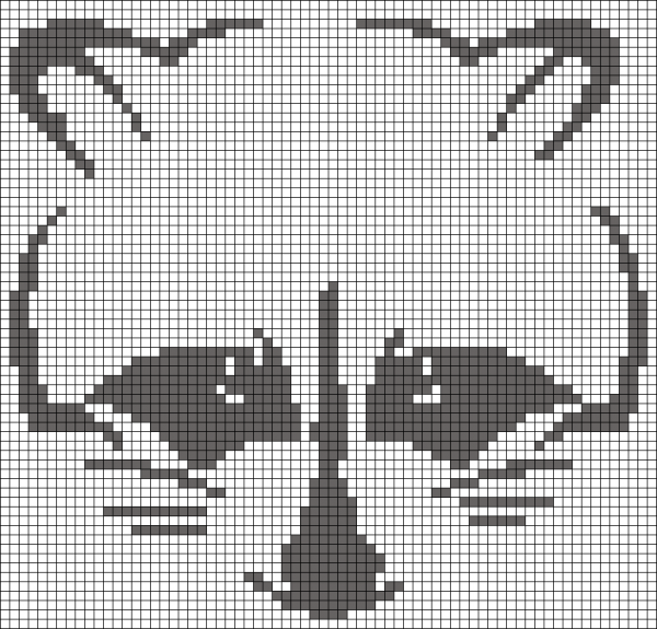 Вышивка мордочки животных