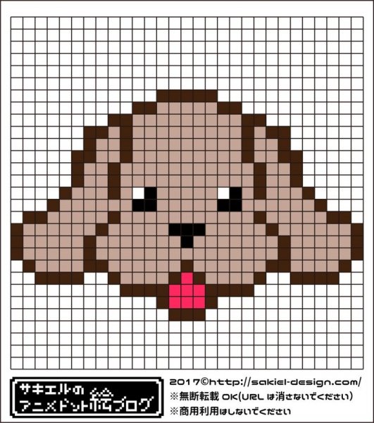 Несложные рисунки по клеточкам собачки