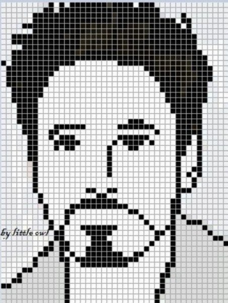 Рисование портрета по клеточкам
