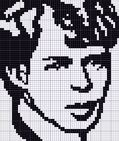 Рисунки по клеточкам люди