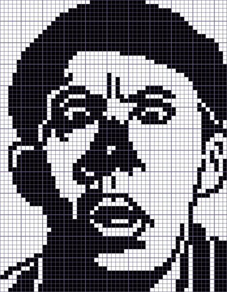 Одри Хепберн по клеточкам