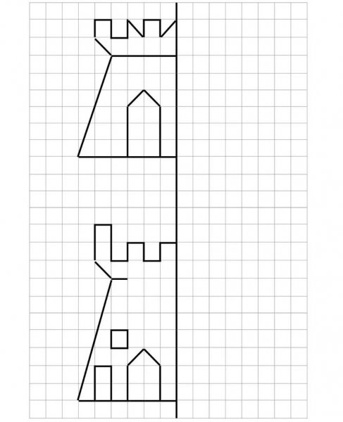 Зеркальное рисование по клеткам