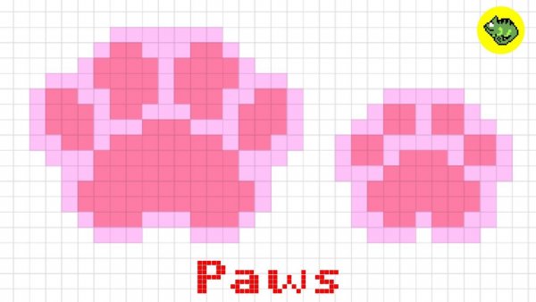 Кошачьи лапки пиксельные