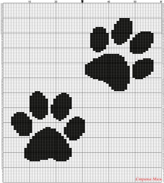 Жаккард кошачьи лапки