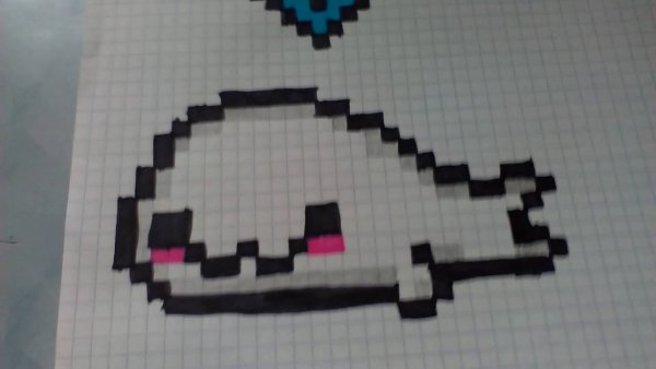 Лапка кота по клеточкам