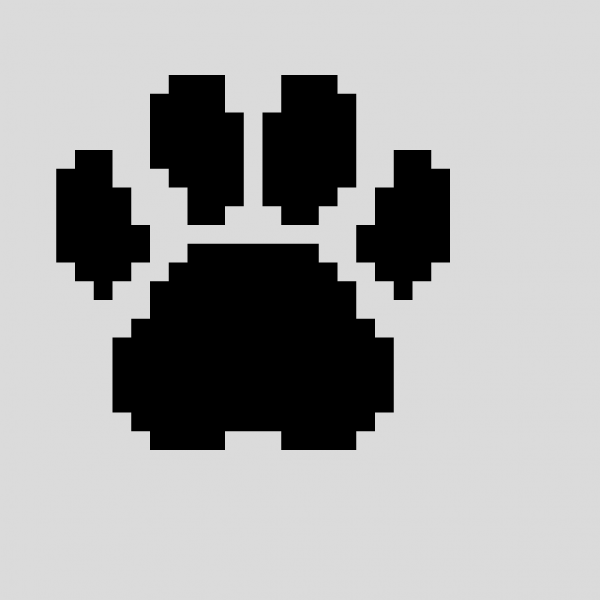 Кошачья лапка по клеточкам