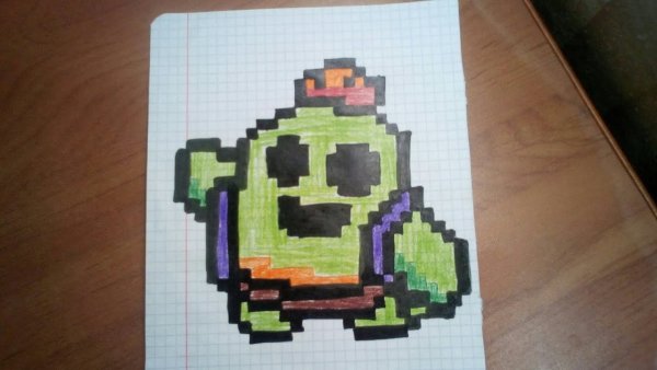 Нарисовать спайка по клеткам