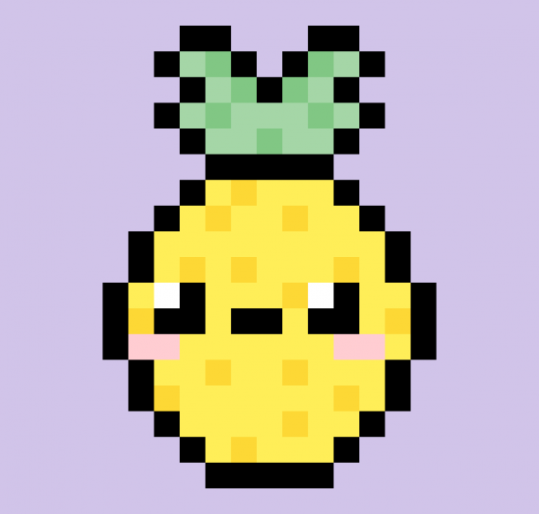 Пиксельные ананасы