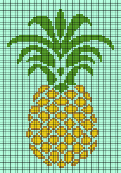 Вышивка крестом ананас