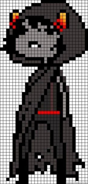 Рисование по клеточкам дьявол