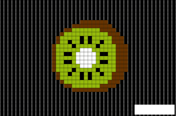 Рисование по клеточкам киви