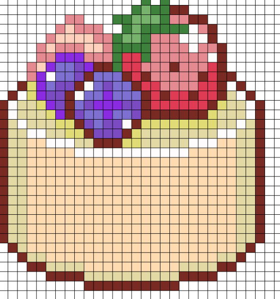 Торт по клеточкам в тетради