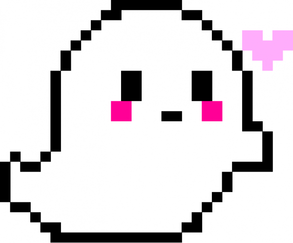 Рисунки по клеточкам привидение