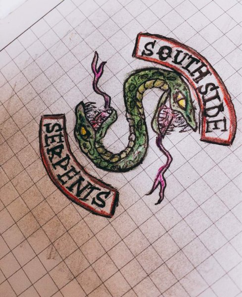 Рисунок змеи из ривердейла