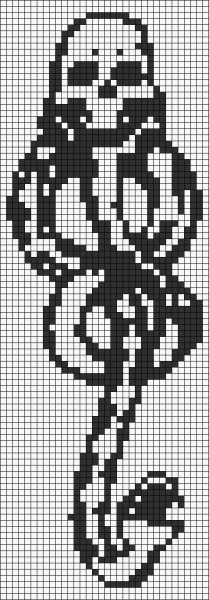 Рисование по клеточкам Гарри Поттер