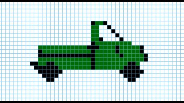 Рисование по клеточкам машины