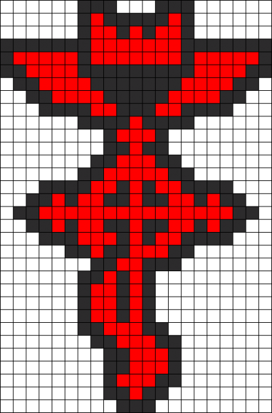 Крест пиксель арт