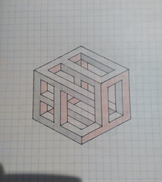 Рисование объемных фигур по клеточкам