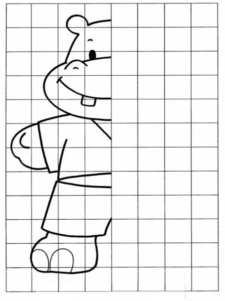 Рисунки по клеточкам животных