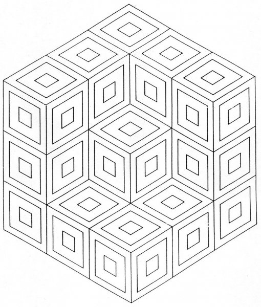 Геометрическая Мандала раскраска