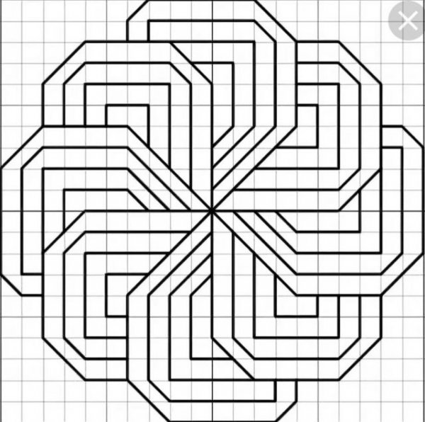 Интересные узоры по клеточкам