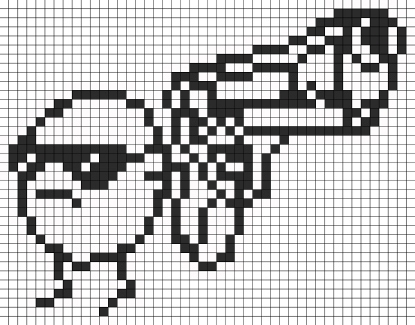 Рисунки по клеточкам войнушки