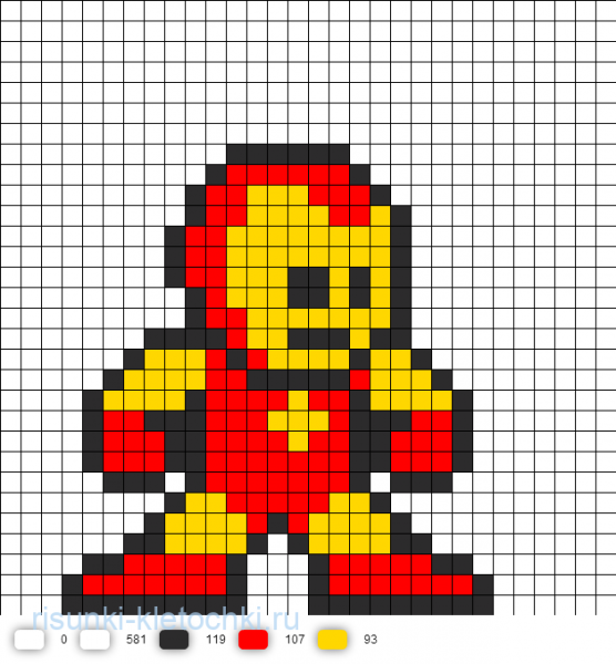 Супер герой пиксельный