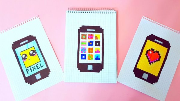 Рисовать по клеточкам телефон