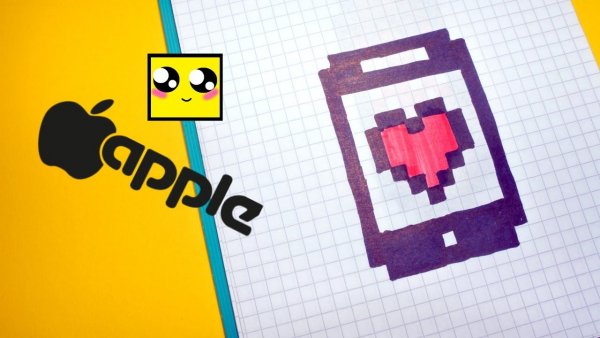 Рисунки по клеточкам телифон