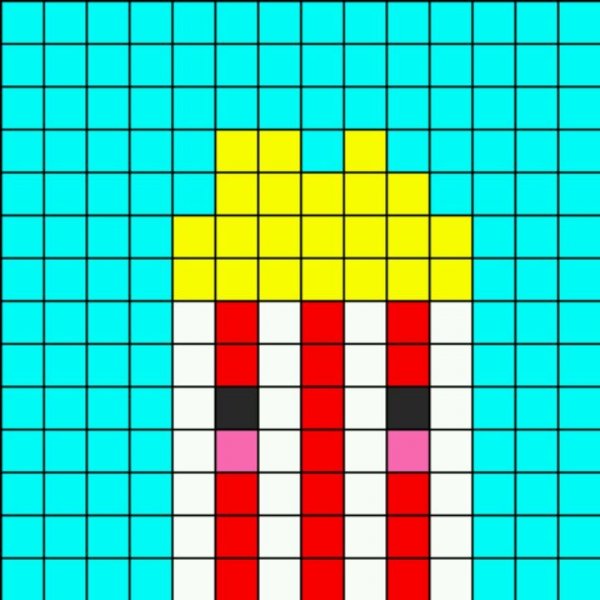 Рисунки в клеточку легкие