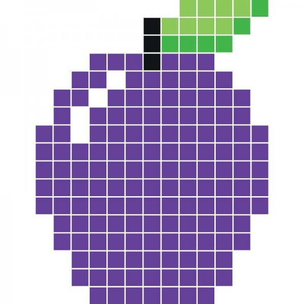 Рисование по клеточкам фрукты и овощи