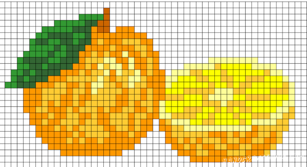 Рисование по клеточкам фрукты